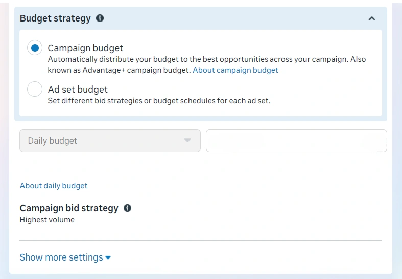 Facebook Ads- Setting Ad Budget