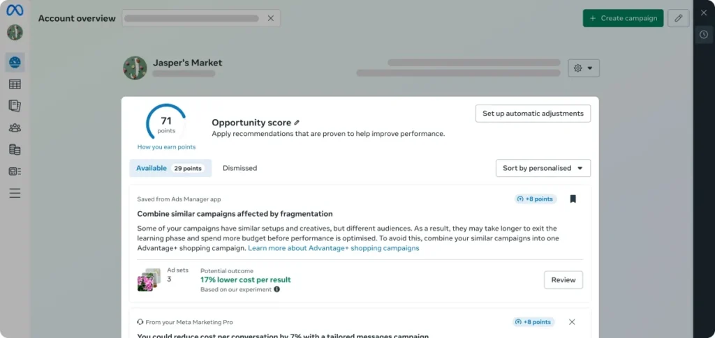 Optimize and Scale your Facebook Ads with Meta's Opportunity Score Feature