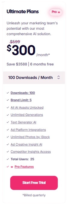 Adcreative Ultimate Plan